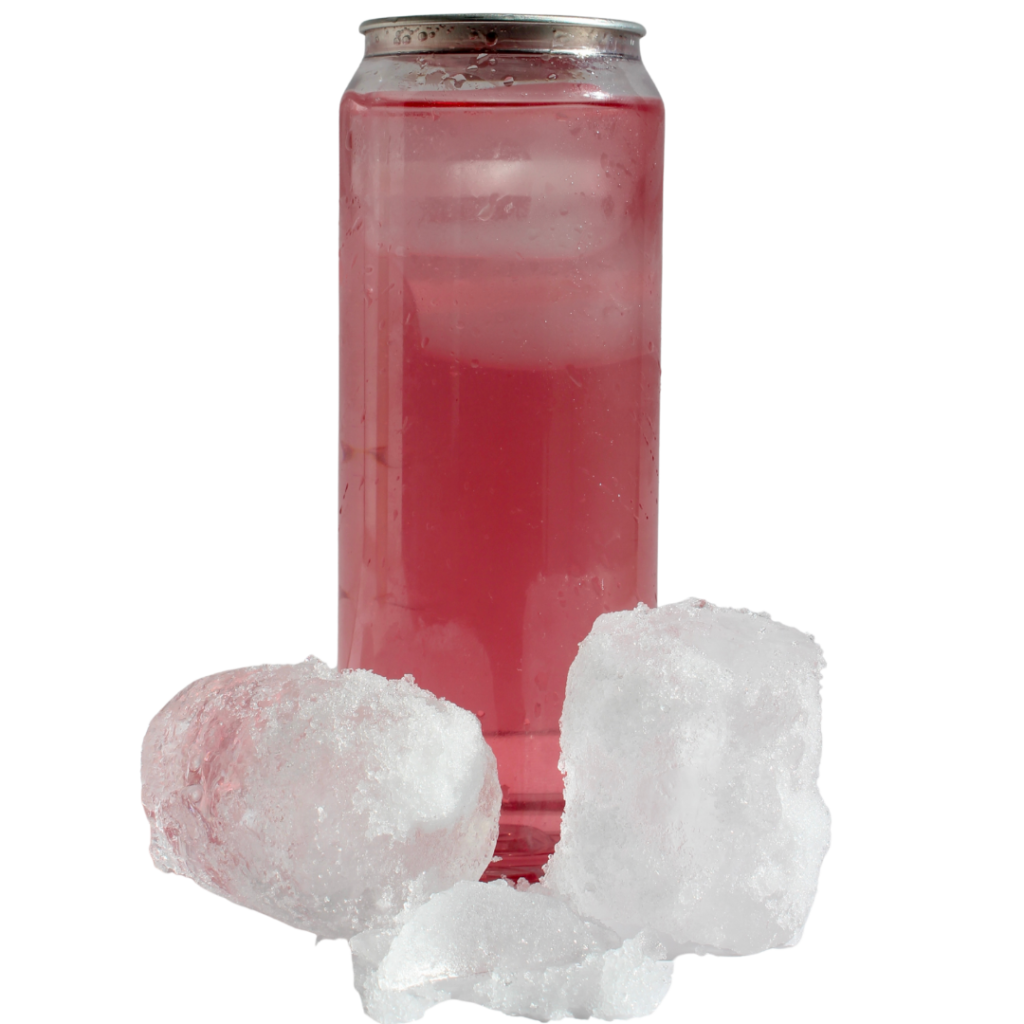 Lata de isodrink Kairos sin azúcar con hielo